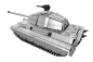 Preview: BlueBrixx King Tiger Tank modells 840 parts (100730)