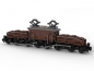 Preview: BlueBrixx Legendary locomotive: Krokodil in brown 1010 parts 102880