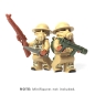 Preview: BrickWarriors Britische Gasmaske Mütze für LEGO Figuren dark tan