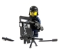 Preview: Polizist aus LEGO® Teilen und Custom Zubehör Waffe Weste Schild Police mit Lampen