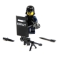 Preview: Custom Figure Police made of LEGO® parts an Custom accessories Shild SWAT