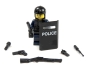 Preview: Custom Figure Police made of LEGO® parts an Custom accessories SWAT Shild