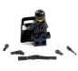 Preview: Polizist aus LEGO® Teilen und Custom Zubehör Waffe Weste Police Schild mit Licht