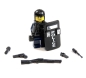 Preview: Polizist aus LEGO® Teilen und Custom Zubehör Waffe Weste Police Schild mit Licht