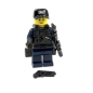 Preview: Custom Figure Agent from LEGO® parts and custom accessories blue