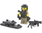 Preview: Custom Figure US soldier special unit made of LEGO® parts with custom accessory weapon