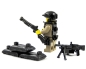 Preview: Custom Figure US soldier special unit made of LEGO® parts with custom accessory weapon