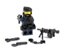Preview: Custom Figure Police officer SWAT from LEGO® parts with cap and gun