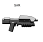 Preview: Brickarms SAR Gun black for LEGO figures