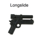 Preview: Brickarms Longslide Gun black for LEGO figures