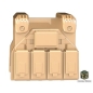 Preview: Combat Brick Special Force Weste mit Magazintaschen für LEGO® Figuren in der Farbe dark tan