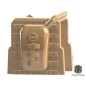 Preview: Combat Brick Weste mit Trinkrucksack auf der Rückseite für LEGO® Figuren in der Farbe dark tan