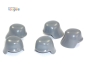 Preview: 5 Minifig.cat Custom MG 0 Helme WW2 für LEGO® Figuren in der Farbe grau