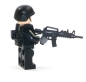 Preview: Custom Figure US SWAT Soldier with Gun made of LEGO bricks
