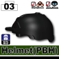 Preview: 5 Minifig.cat Custom PBH Helme für LEGO® Figuren in der Farbe schwarz