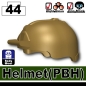 Preview: 5 Minifig.cat Custom PBH Helme für LEGO® Figuren in der Farbe dark tan