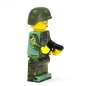 Preview: Custom Figure German Bundeswehr Soldier with Gun made of LEGO R1/R7/F11