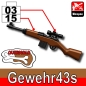 Preview: Custom Minifig.cat Gewehr43s black brown for LEGO figures