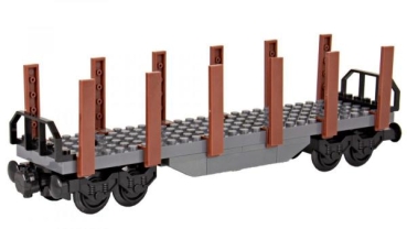 BlueBrixx Railroad Stake Wagon 64 parts