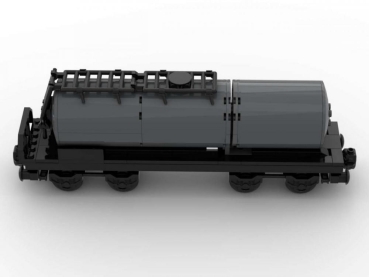 BlueBrixx Railroad Standard tank wagon center black with 178 parts