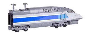 BlueBrixx Express Train grey blue 3076 parts 102743