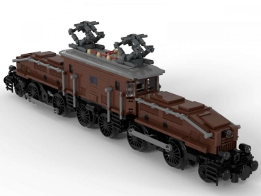 BlueBrixx Legendary locomotive: Krokodil in brown 1010 parts 102880