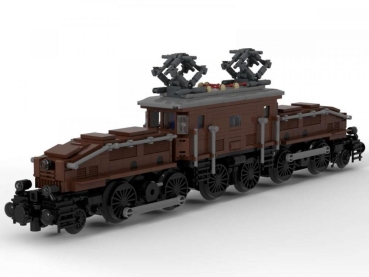 BlueBrixx Legendary locomotive: Krokodil in brown 1010 parts 102880