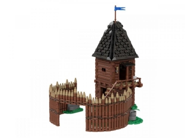 BlueBrixx Watchtower with palisade 103975