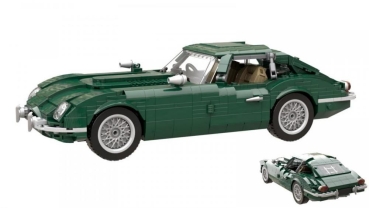 BlueBrixx Classic 2in1 sports car in dark green from 1088 parts 104002