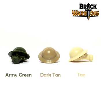 BrickWarriors Britische Gasmaske Mütze für LEGO Figuren dark tan