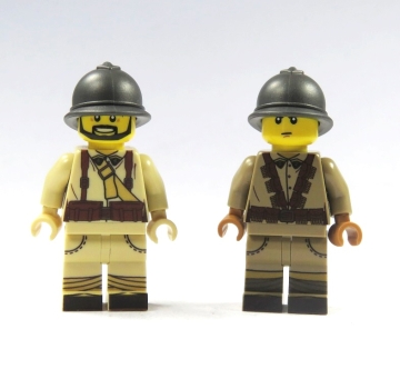 2 French custom soldiers from LEGO® and custom parts