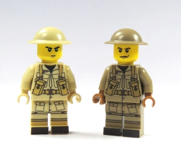 Custom Brickizimo Figure officer in the British Army made of LEGO® parts