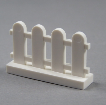 LEGO fence 1x4 Round white