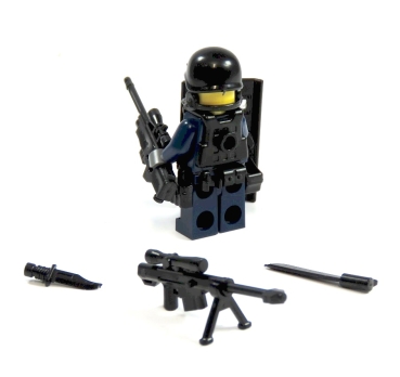 Custom Figure Police made of LEGO® parts an Custom accessories Shild SWAT