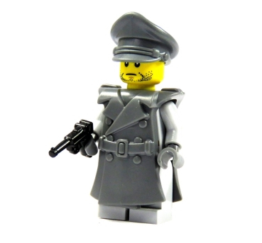 Figure officer made of LEGO® parts grey