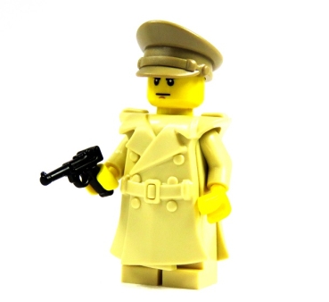 Figure officer made of LEGO® parts tan