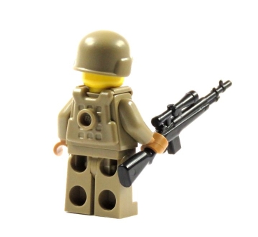 SWAT Custom Figure from LEGO parts and BrickArms parts tan dark