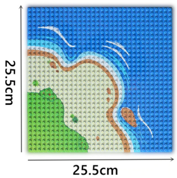 Base plate sea and beach terrain curve 32x32 studs