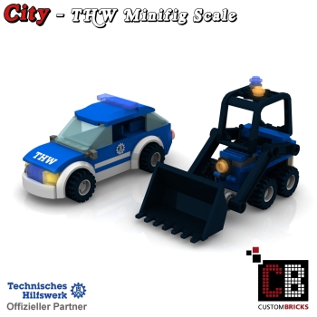 Custom THW Model instruction - Mini excavator with passenger car