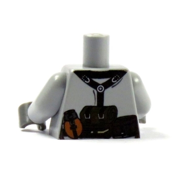 Custom WW2 Soldier torso 2.0 Printed LEGO® and BrickArms parts gray R1 / R3 / F2