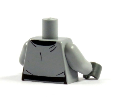 Custom WW2 Soldier torso 2.0 Printed LEGO® and BrickArms parts gray R1 / R3 / F3