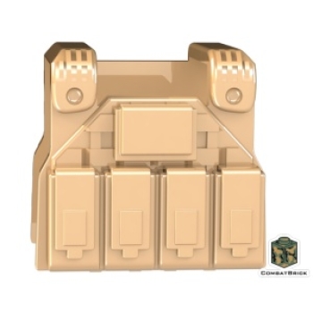 Combat Brick Special Force Weste mit Magazintaschen für LEGO® Figuren in der Farbe dark tan