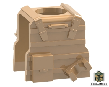 Combat Brick Wendeweste mit PMags und einem Clip für LEGO® Figuren in der Farbe dark tan