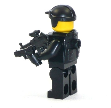 Custom Figure SWAT Police with weapen and much accessories made of LEGO bricks (Mini4.)