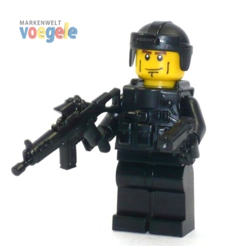 Custom Figur Spezialeinheit SWAT aus LEGO® Teilen mit Helm und Waffe (Mini4.)
