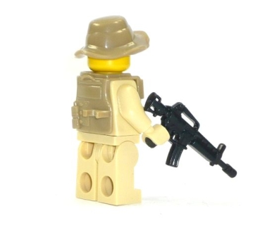 Custom Figure SWAT Police with weapen and much accessories made of LEGO bricks (Mini7.)