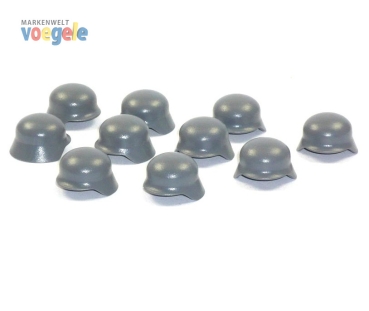 BrickArms Custom WWII soldiers helmets 10 peaces in grey for LEGO® figures
