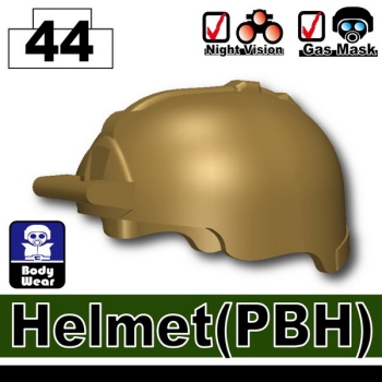 5 Minifig.cat Custom PBH Helme für LEGO® Figuren in der Farbe dark tan