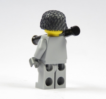 Custom soldier gray WW2 figure netting helm and Bazooka LEGO® parts