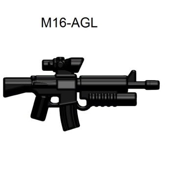 Brickarms M16-AGL Gun black for LEGO figures